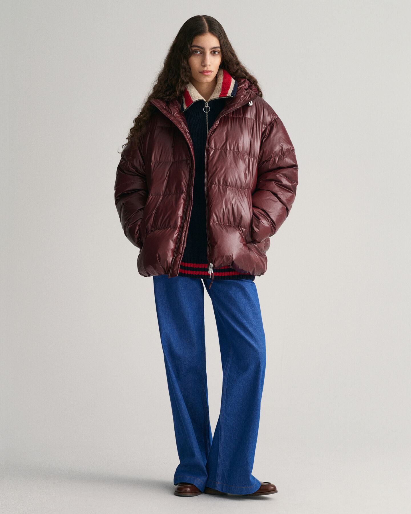 Shiny Down Puffer Jacket