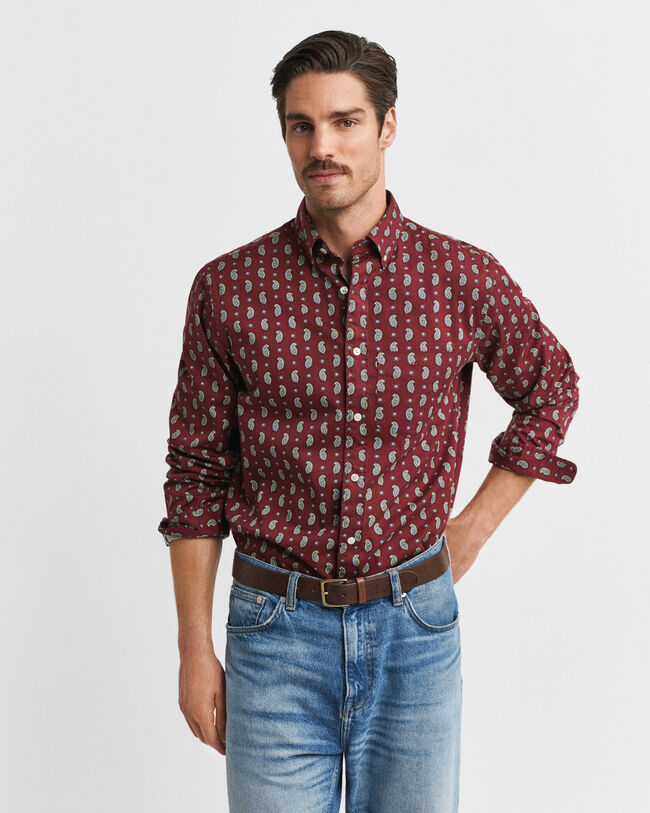 Regular Fit Paisley Printed Twill Shirt