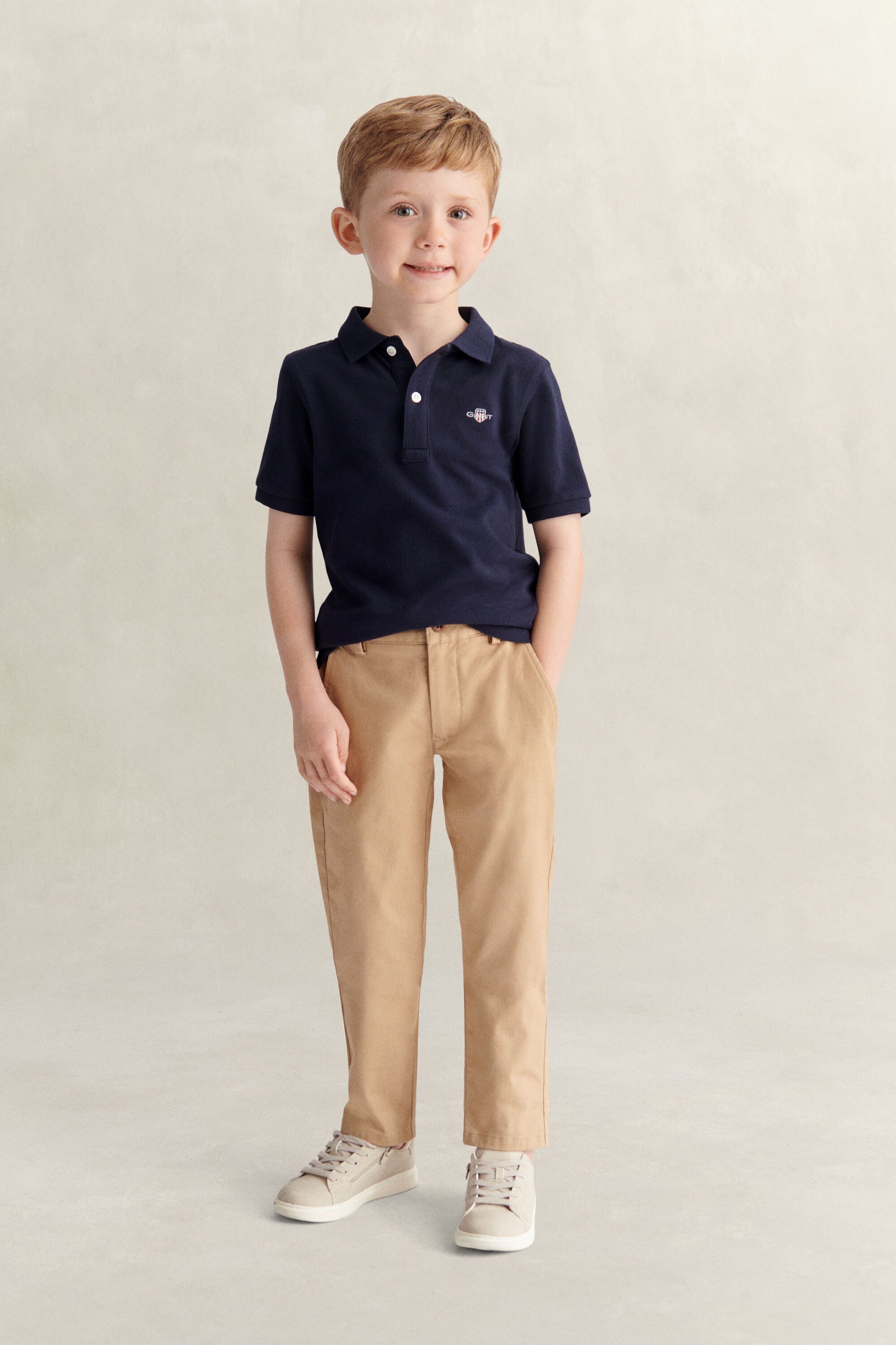 Kids Shield Polo Shirt — EVENING BLUE