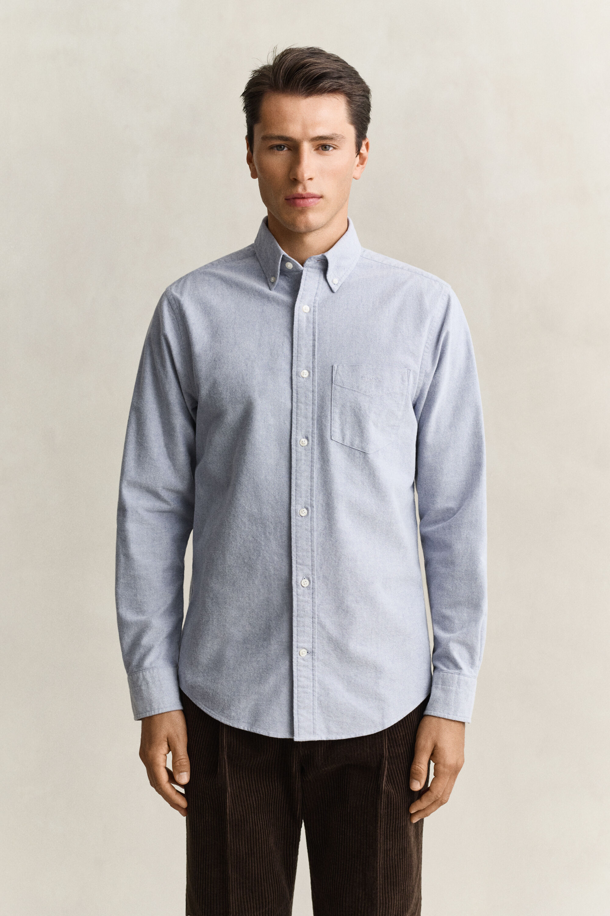 Brushed Oxford Shirt — CRISP BLUE