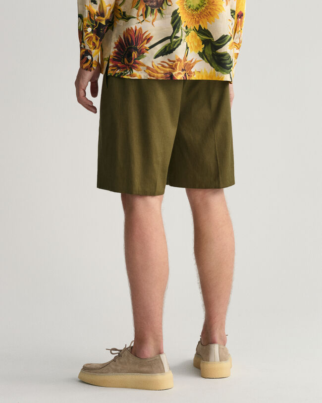 Cotton Linen Suit Shorts