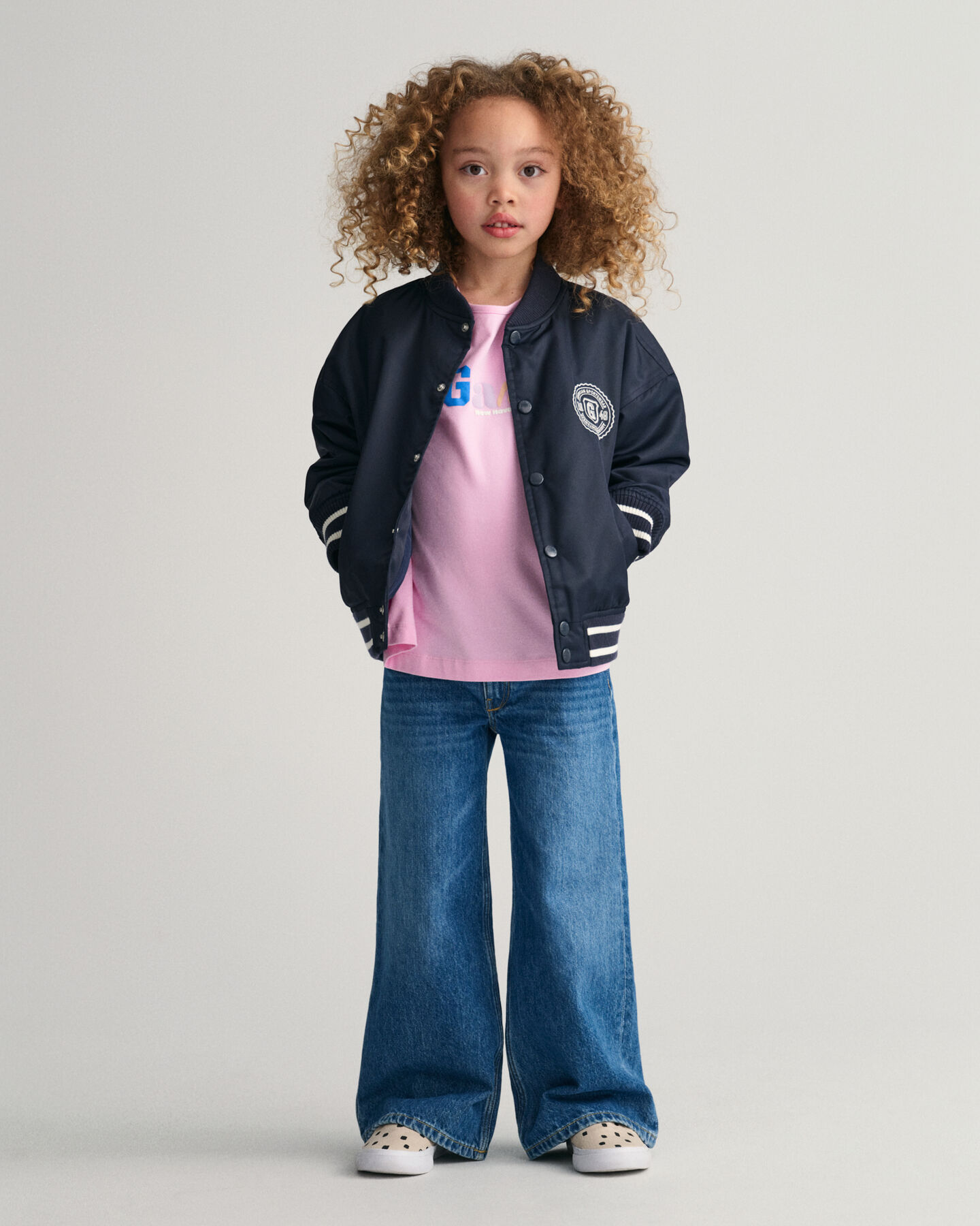 Girls GANT Print Jersey Short Sleeve Top