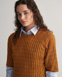 Cable Knit Mid Sleeve Sweater