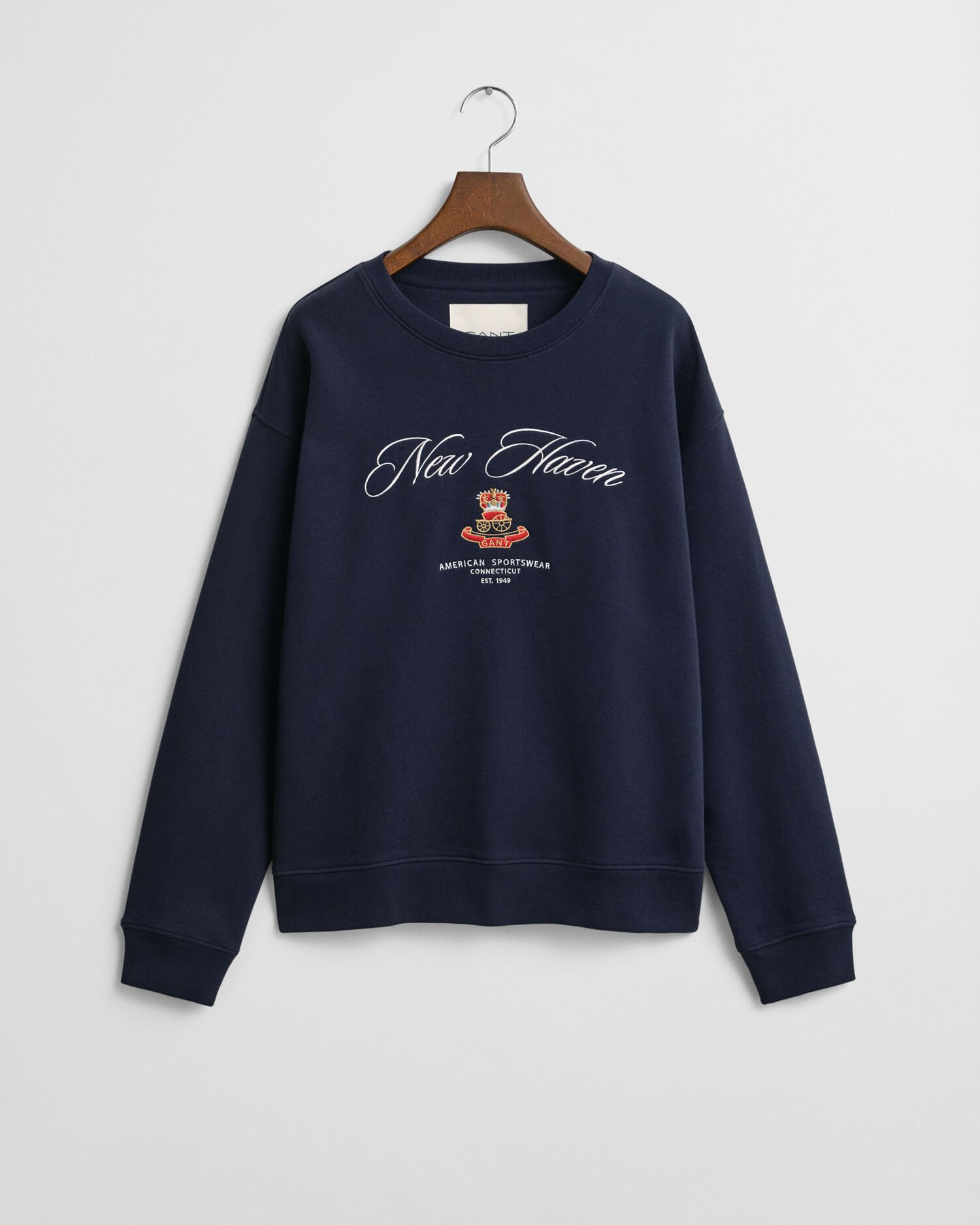 Crest Graphic Crew Neck Sweatshirt