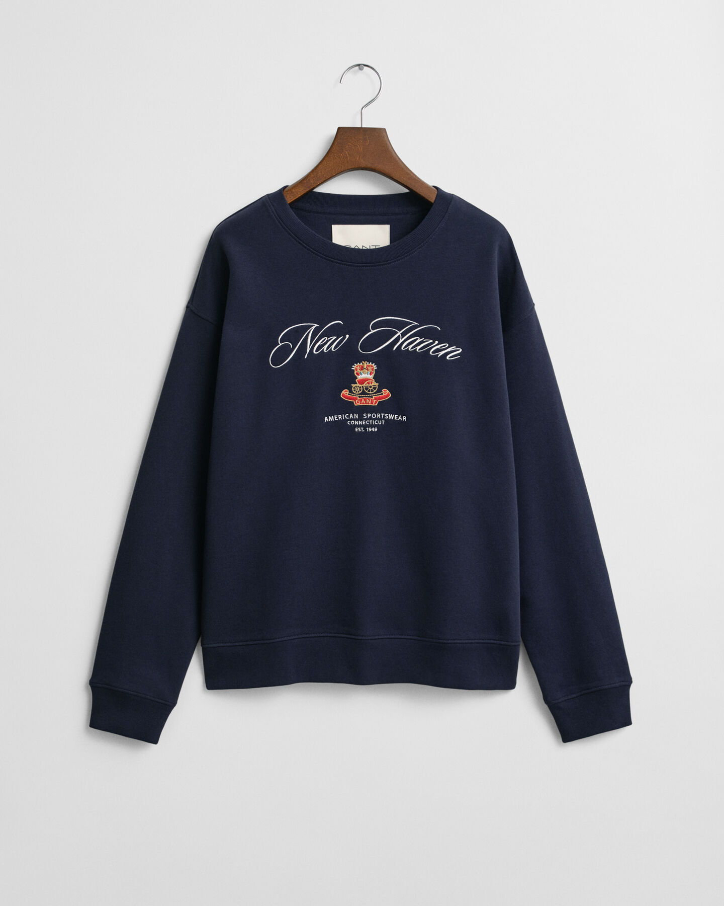 Crest Graphic Crew Neck Sweatshirt