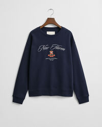 Crest Graphic Crew Neck Sweatshirt