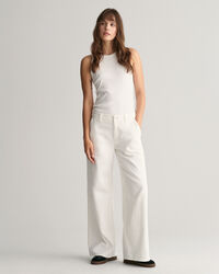 Low-Waisted Wide Leg White Jeans