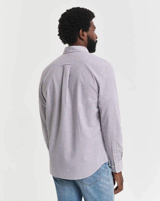 Regular Fit Micro Checked Classic Poplin Shirt