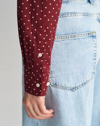 Regular Fit Dot Print Cotton Voile Shirt