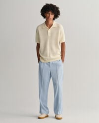 Textured Cotton Polo Shirt