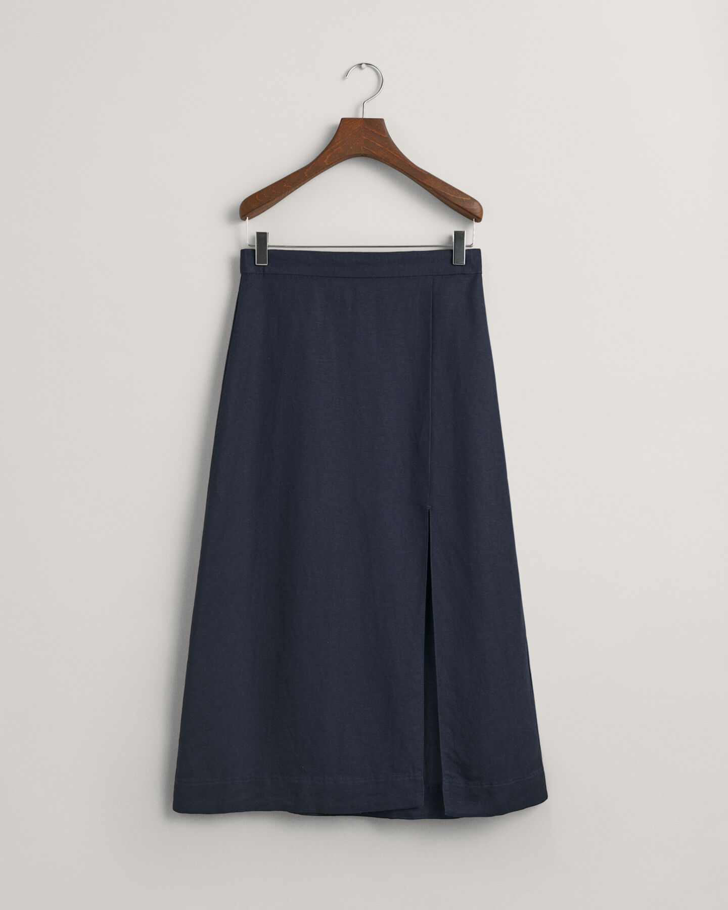 Linen Blend Midi Skirt
