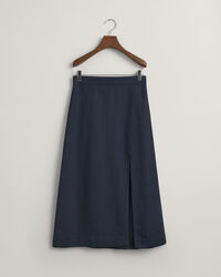 Linen Blend Midi Skirt