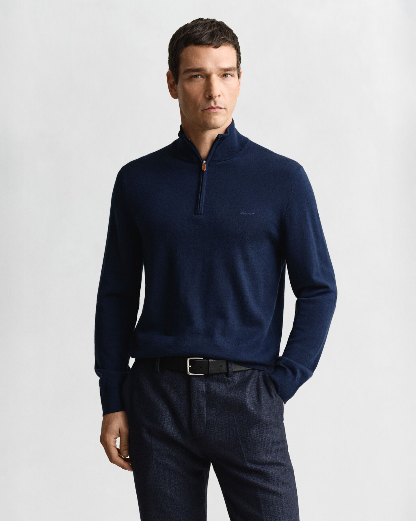 Extra Fine Merino Wool Half-Zip Sweater