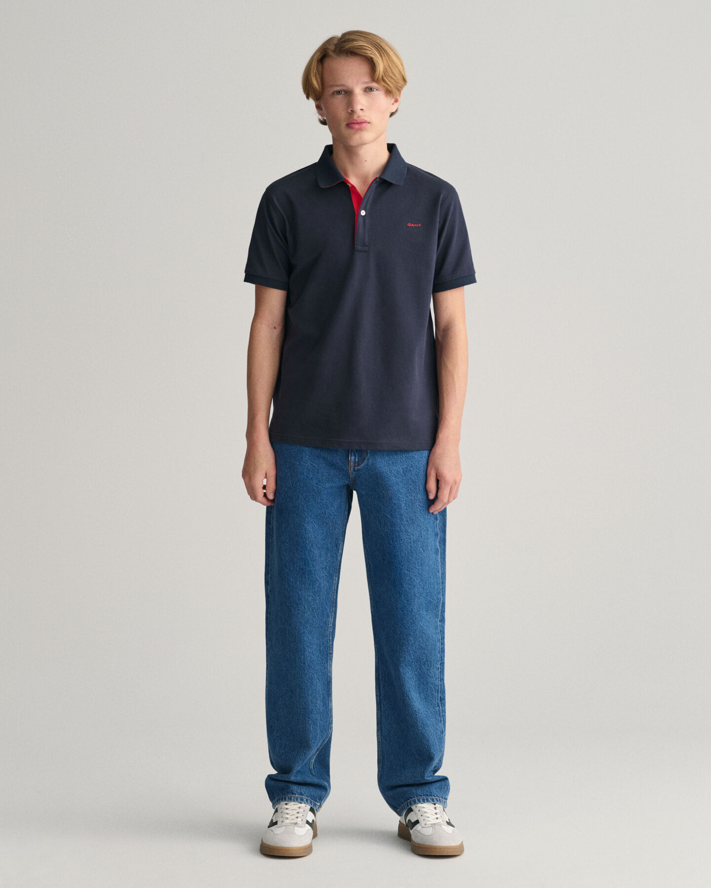 Teens Contrast Piqu&eacute; Polo Shirt