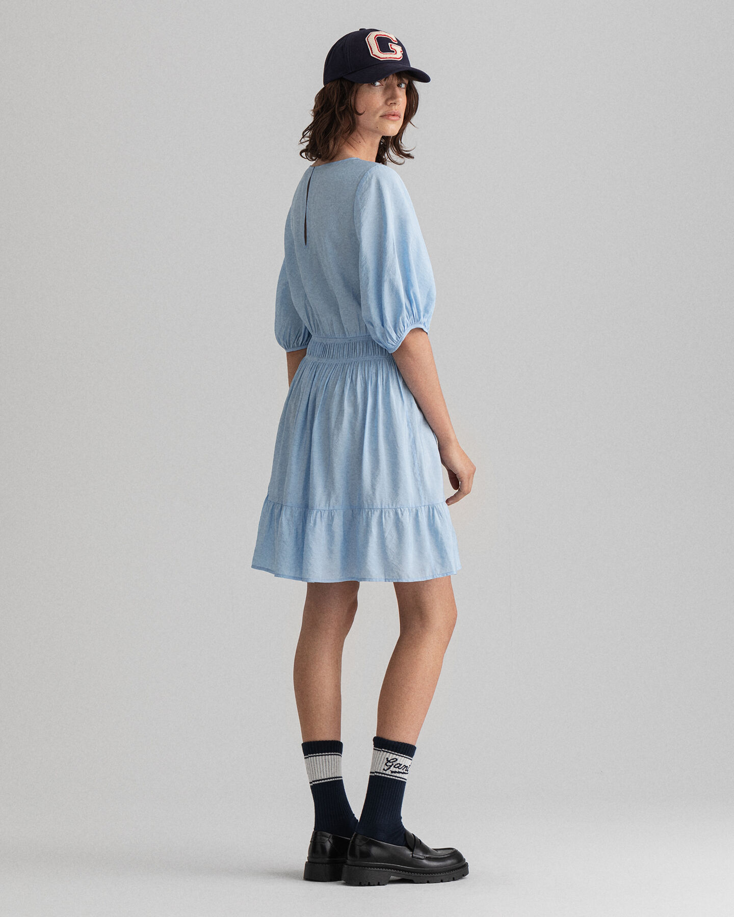 Flounce Puff Sleeve Dress