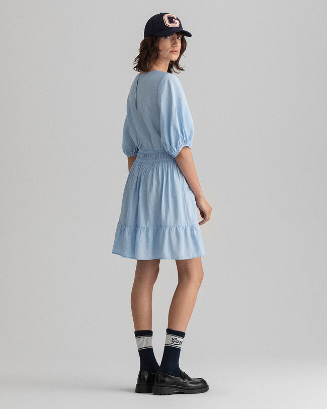 Flounce Puff Sleeve Dress
