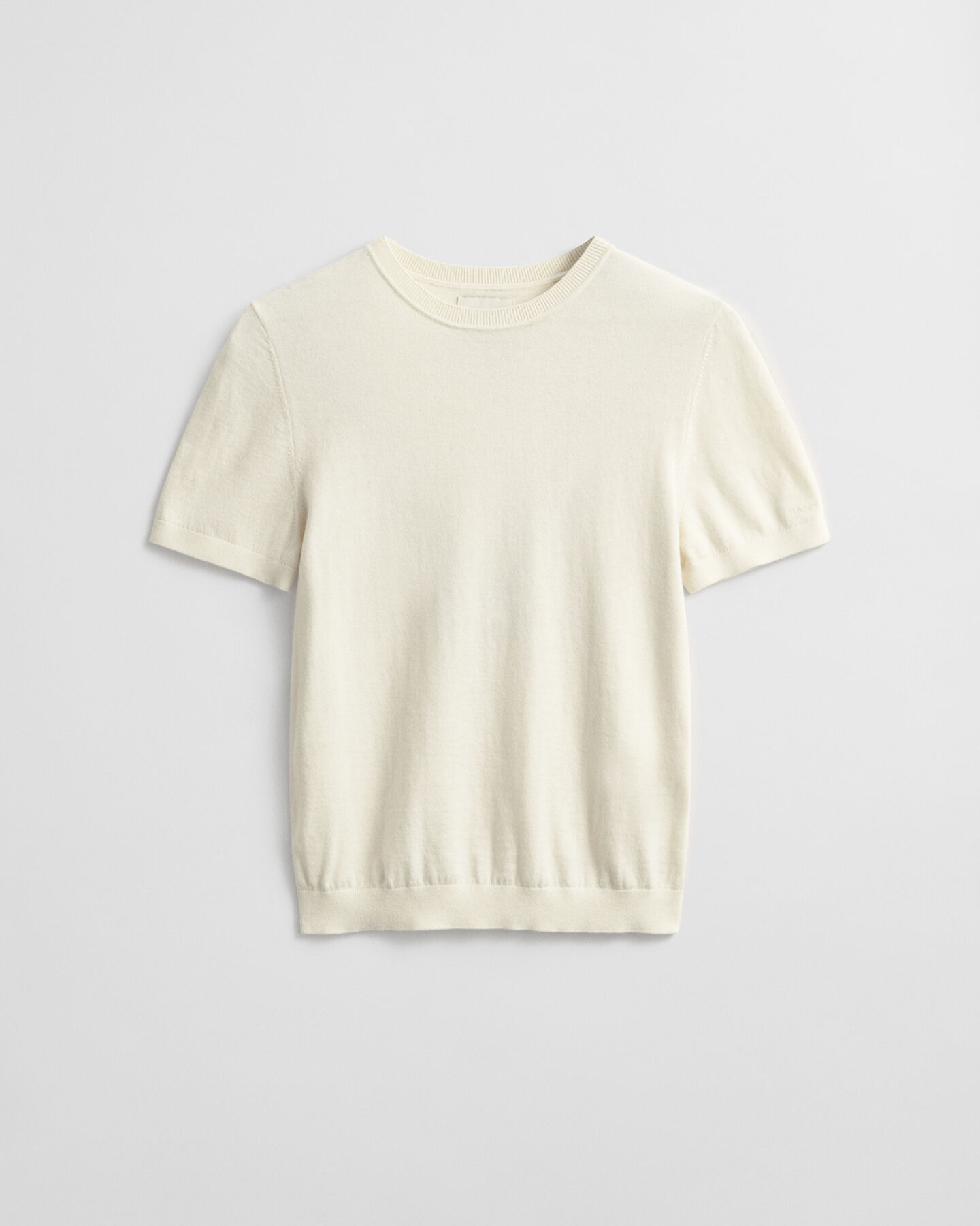 Lightweight Knit Short Sleeve Crew Neck Sweater