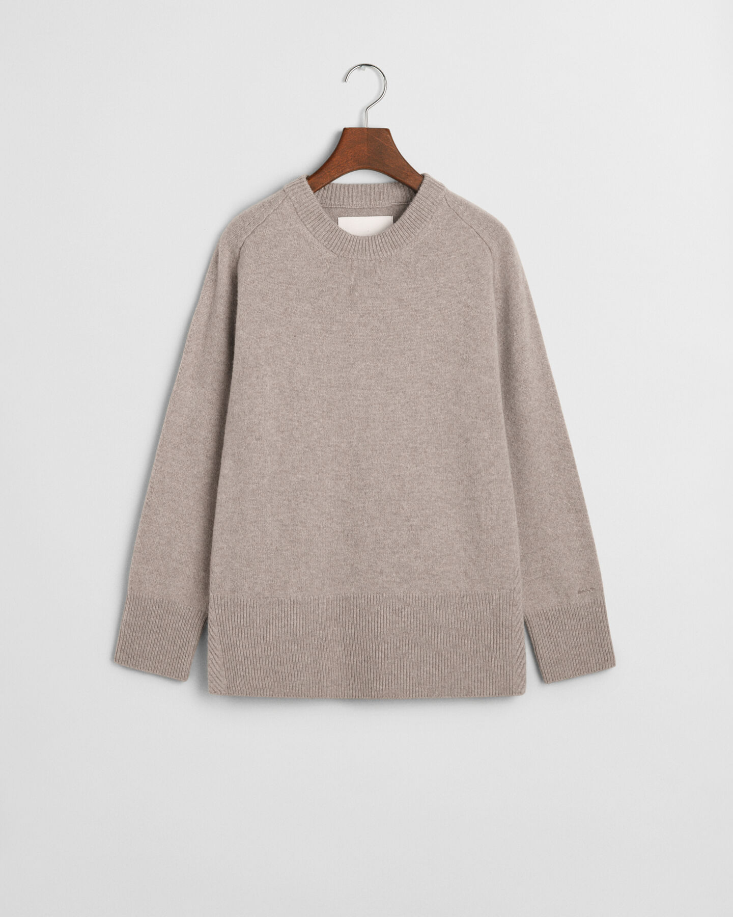 Wool Cashmere Blend Crew Neck Sweater