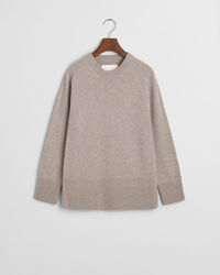 Wool Cashmere Blend Crew Neck Sweater