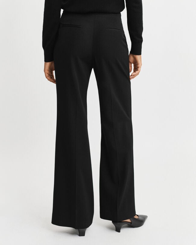 Wool Blend Flared Tuxedo Pants
