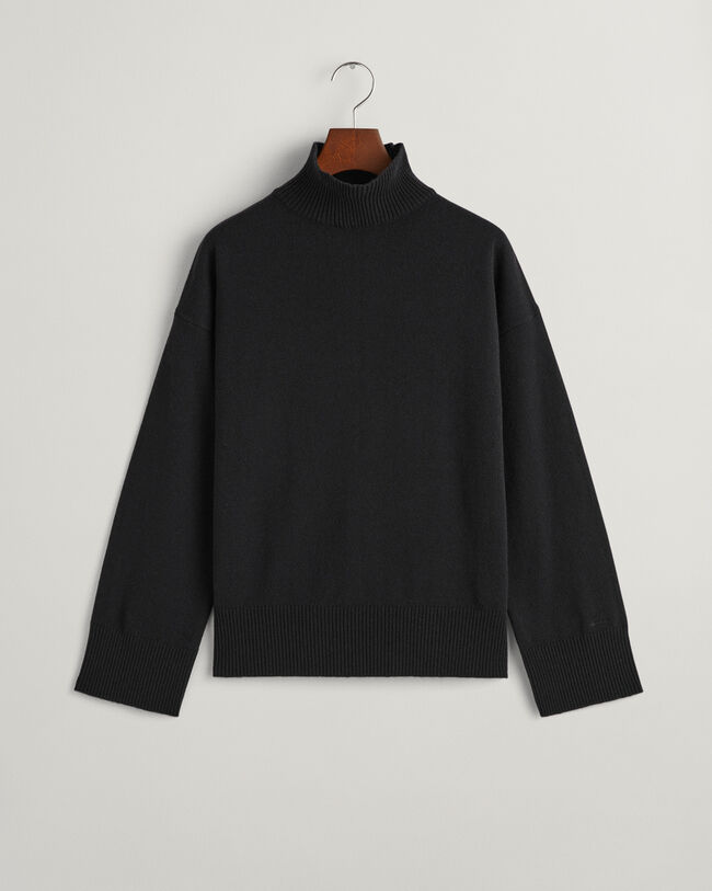 Superfine Lambswool Stand Collar Sweater
