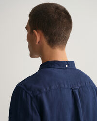 Regular Fit Garment-Dyed Linen Shirt