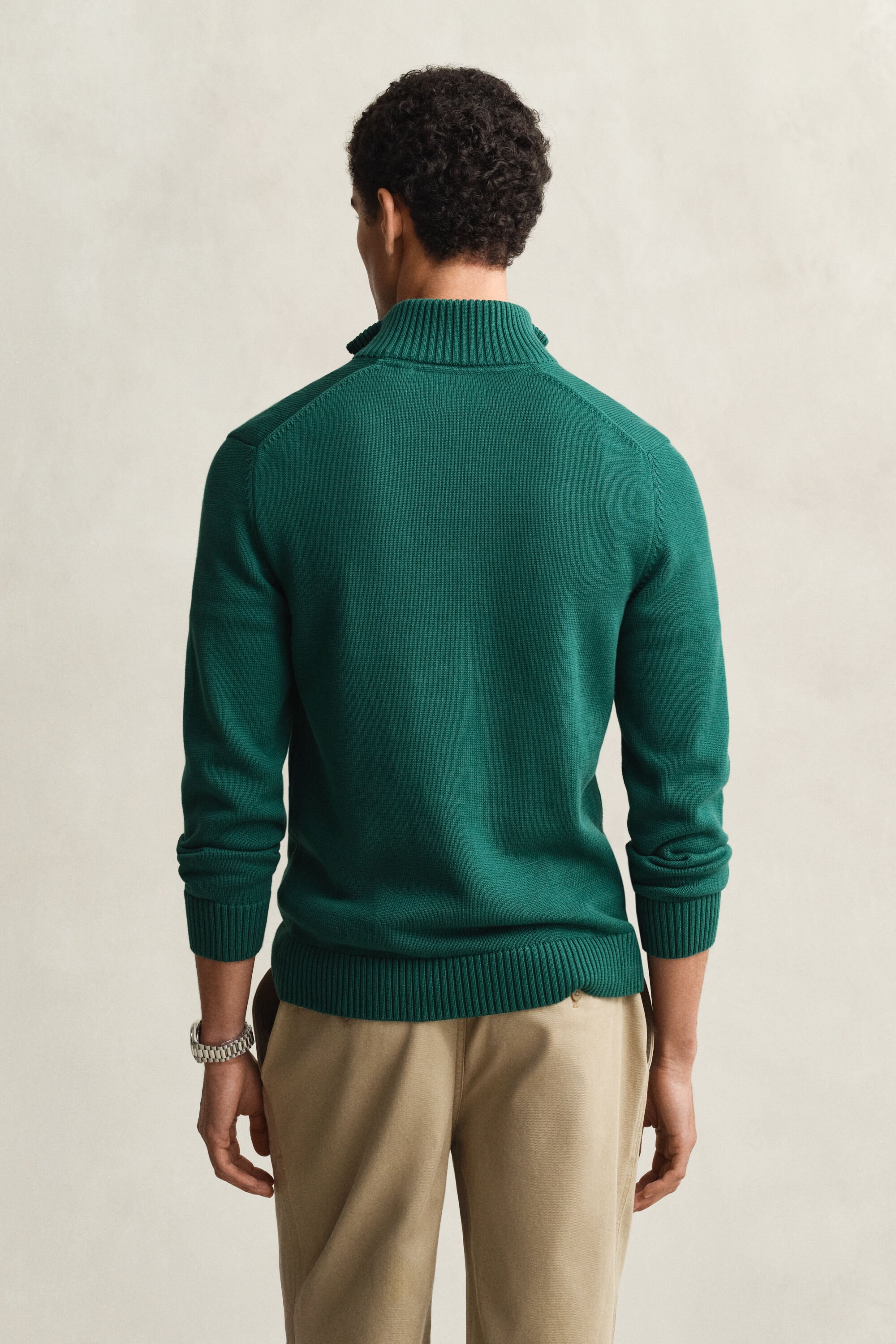 Casual Cotton Half-Zip Sweater
