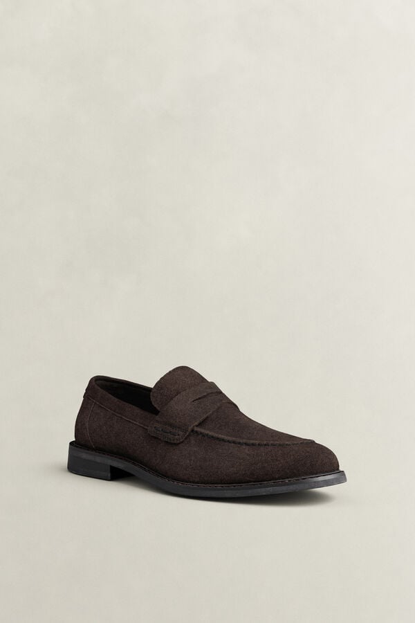 Lozham Suede Loafers — DARK BROWN