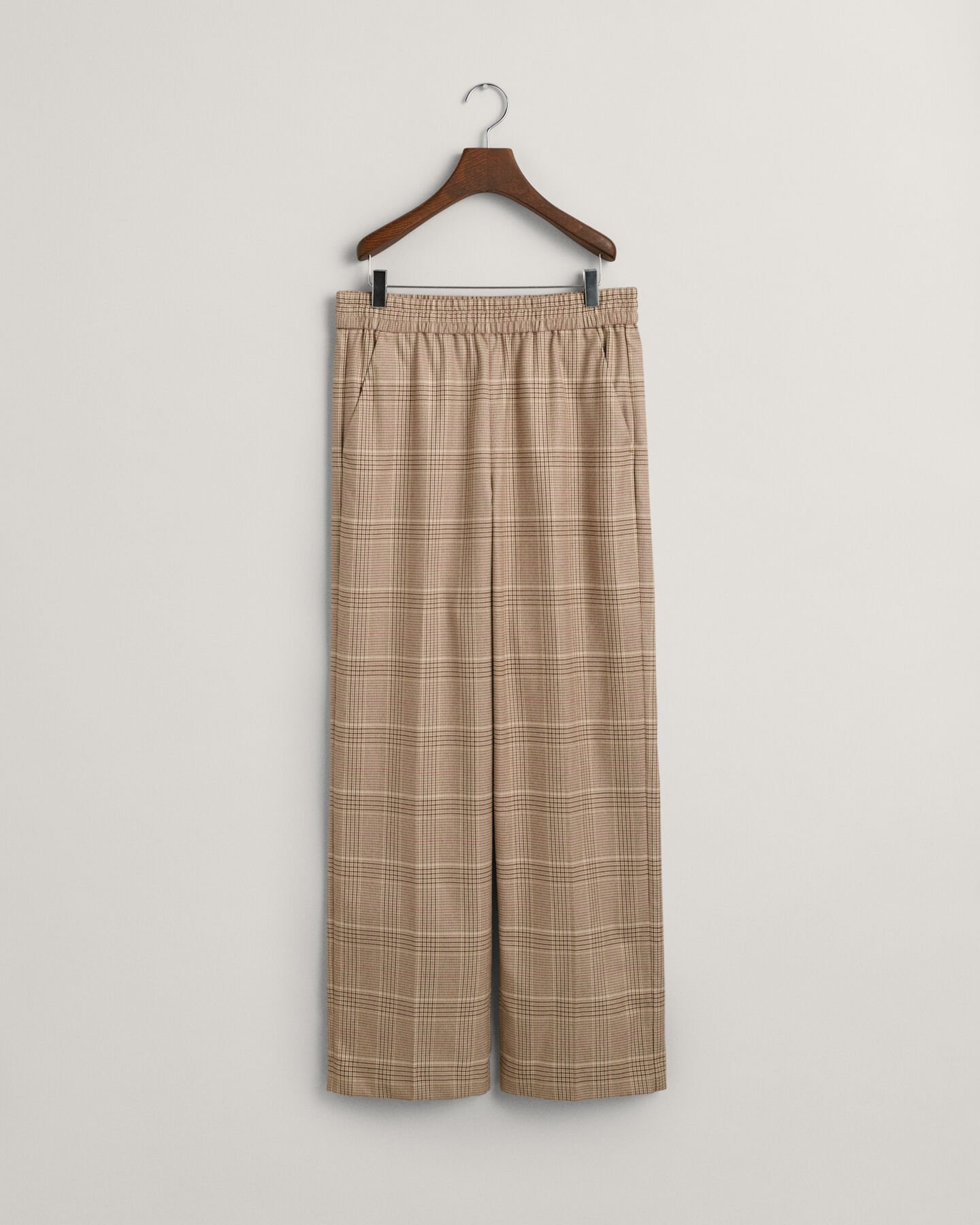 Relaxed Fit Checked Pull-On Pants