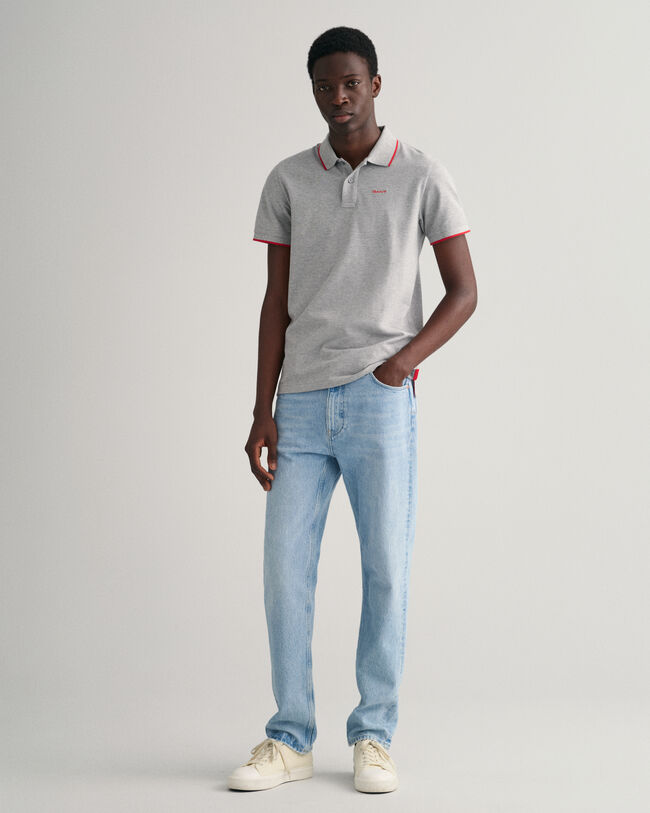 Contrast Tipped Piqu&eacute; Polo Shirt