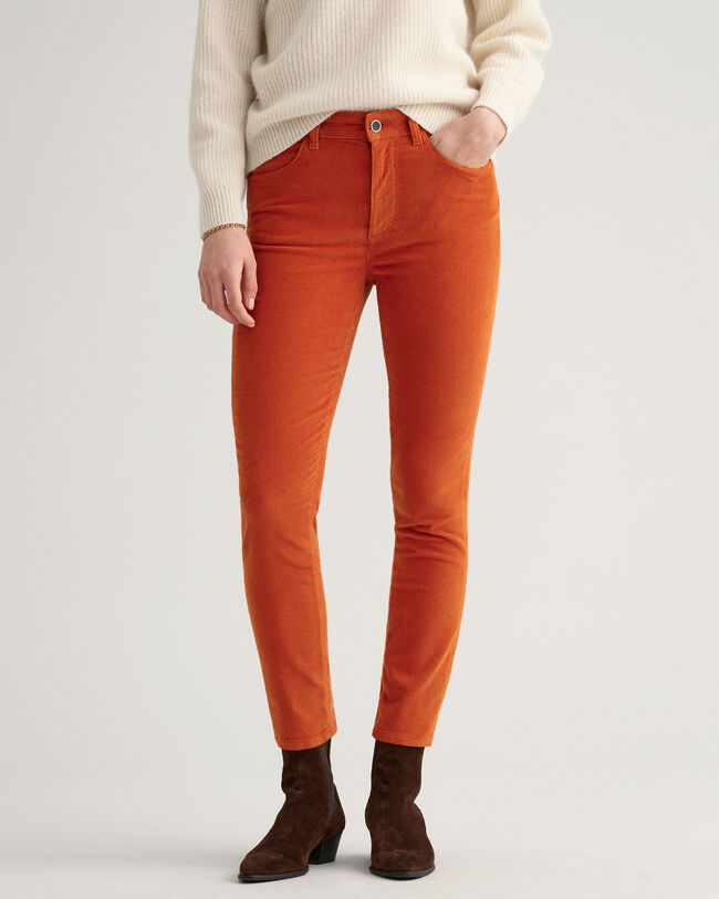 Farla Slim Fit Cropped Corduroy Jeans