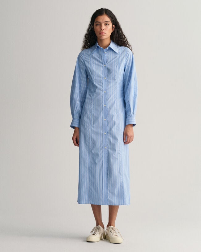 Striped Midi Shirt Dress