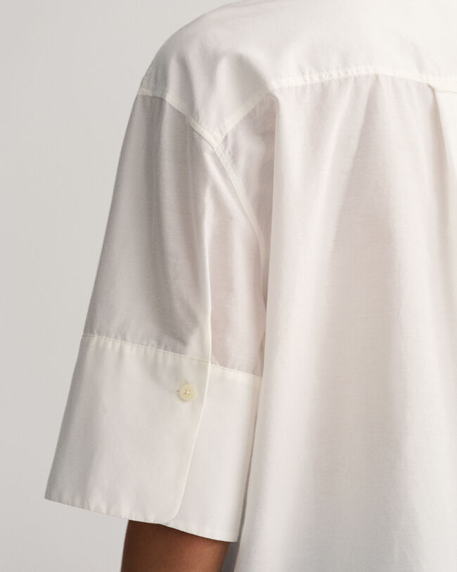 Relaxed Fit Cotton Silk Short Sleeve Shirt