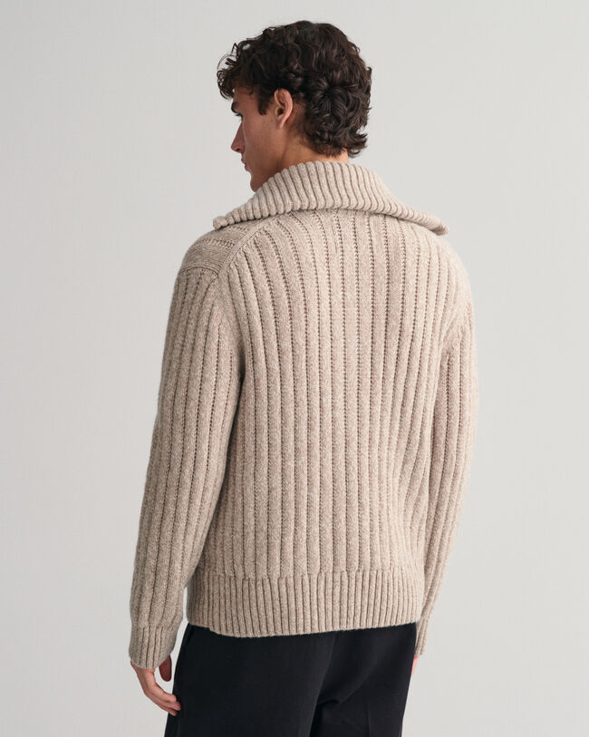 Wool Zip Cardigan