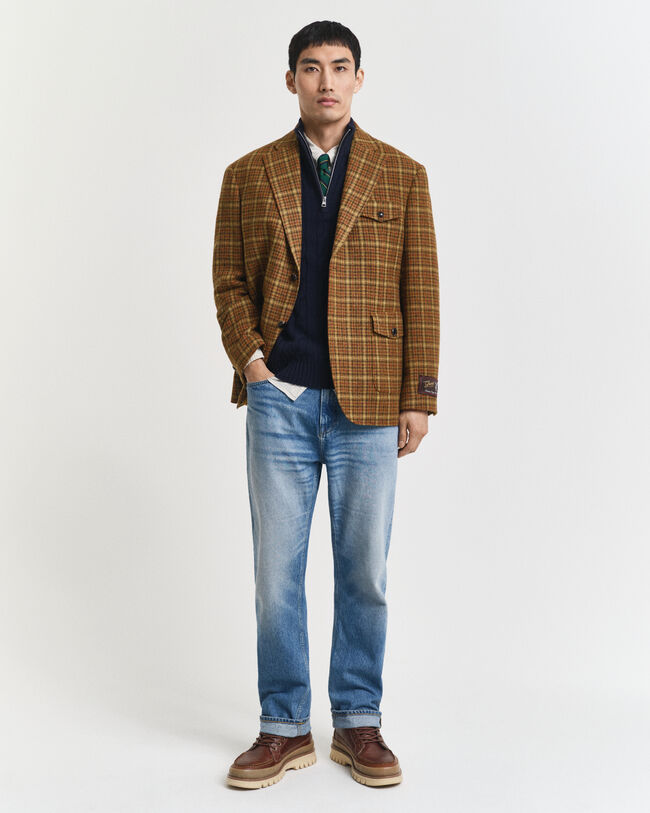 Lambswool Cable Knit Half-Zip Sweater