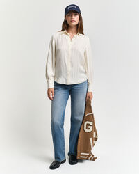 Regular Fit Striped Satin Shirt