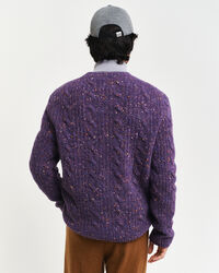 Bouclé Cable Knit Sweater