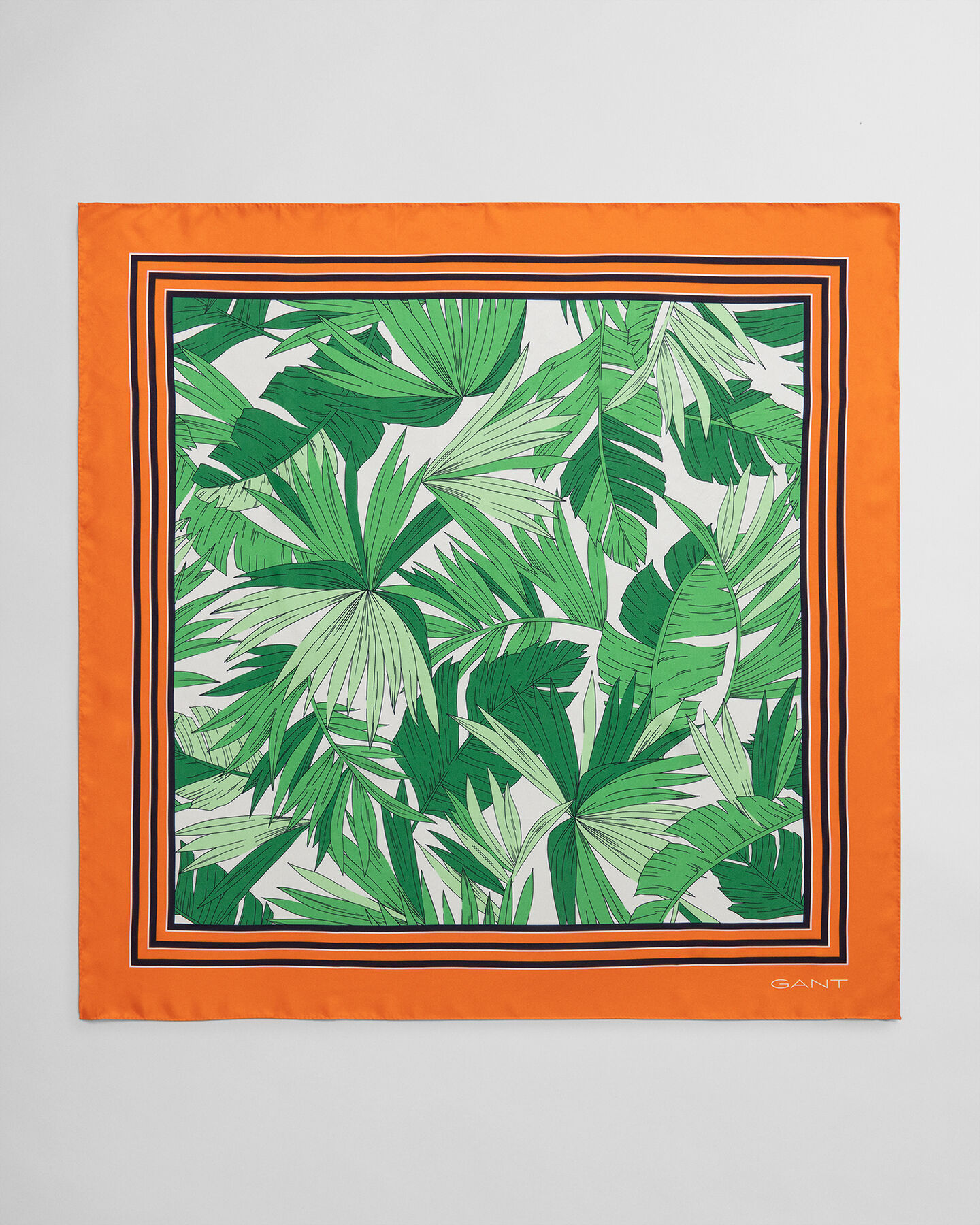 Palm Breeze Print Silk Scarf