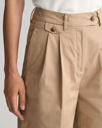 Relaxed Fit Pleated Chino Shorts