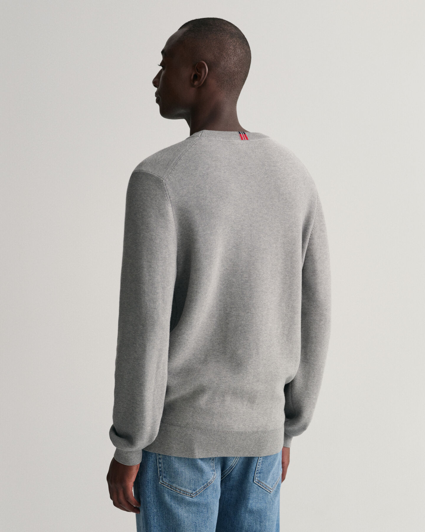 Light Texture Crew Neck Sweater