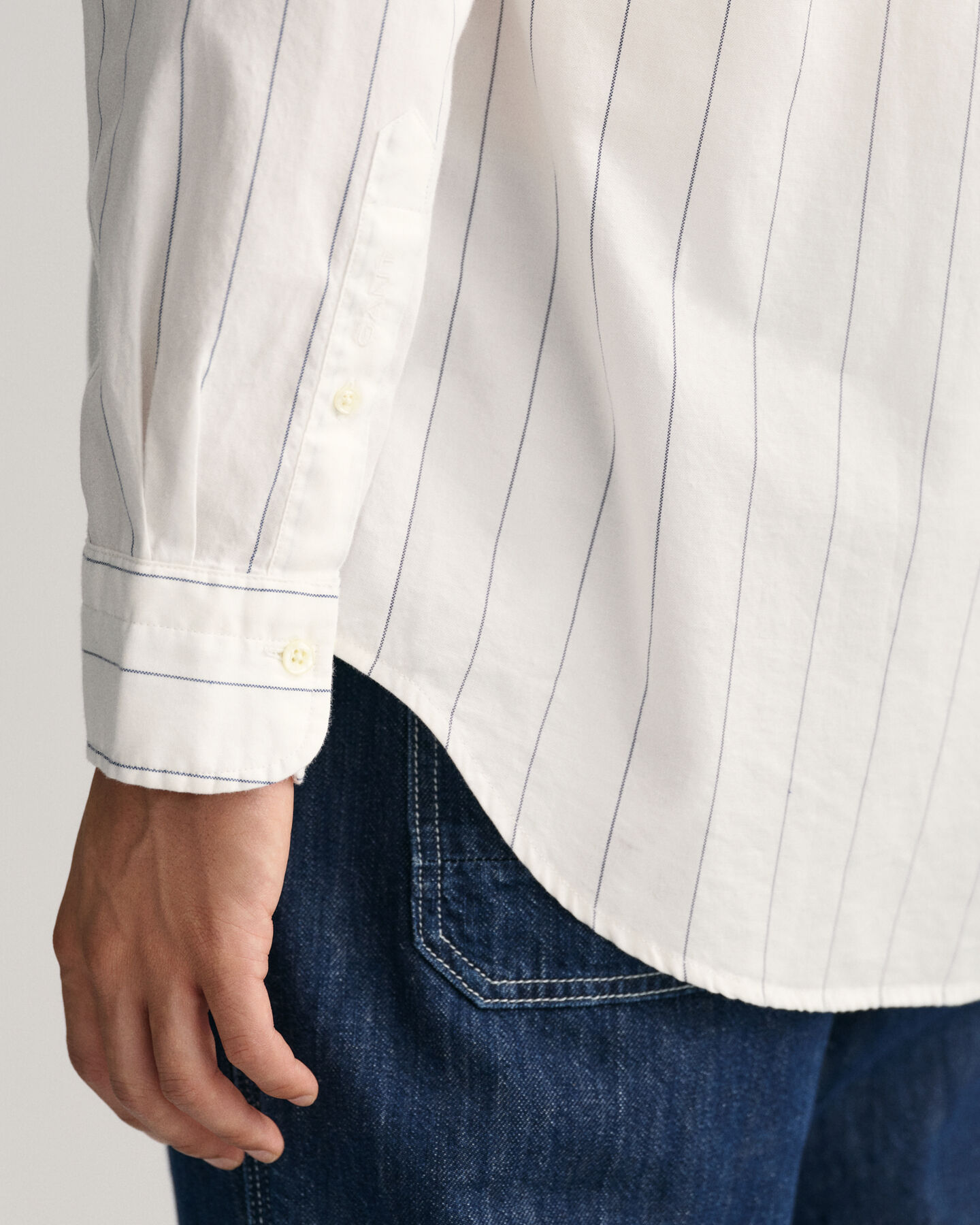 Relaxed Fit Pinstripe Oxford Shirt