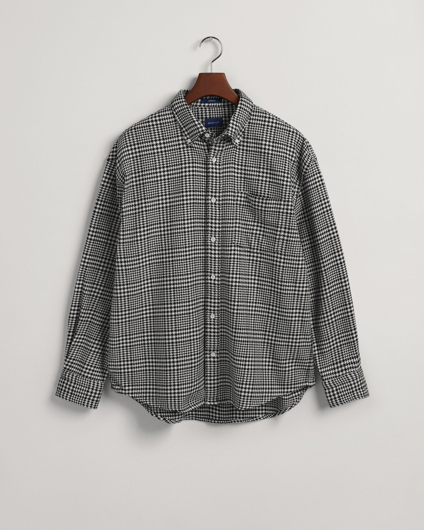 Oversized Houndstooth Cotton Shirt