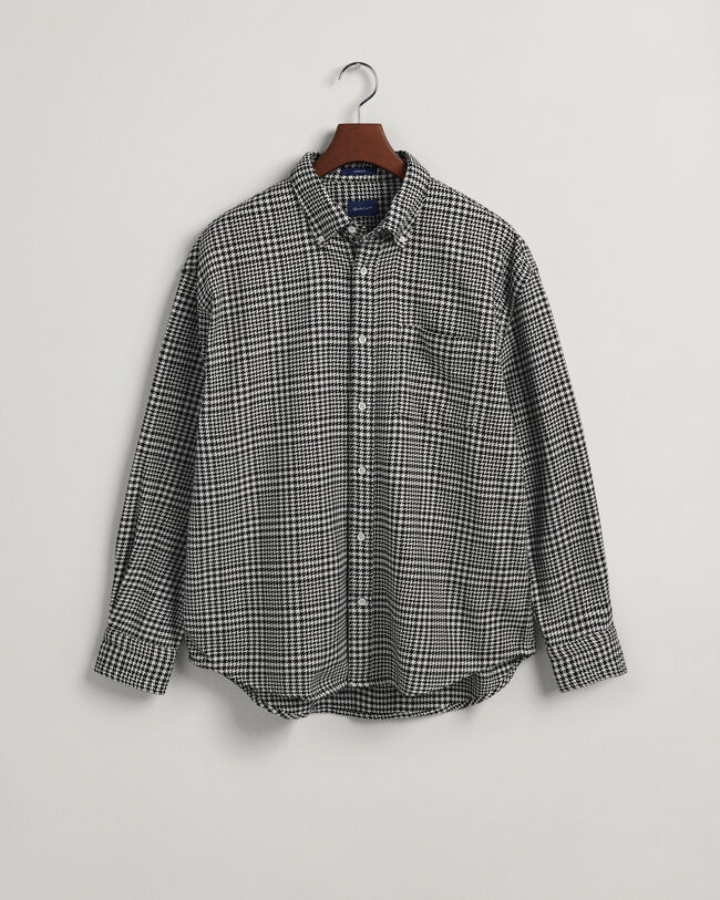 Oversized Houndstooth Cotton Shirt