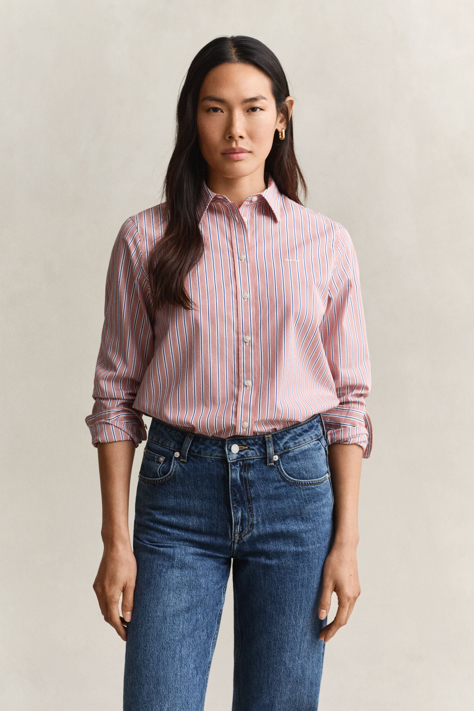Regular Fit Striped Classic Poplin Shirt