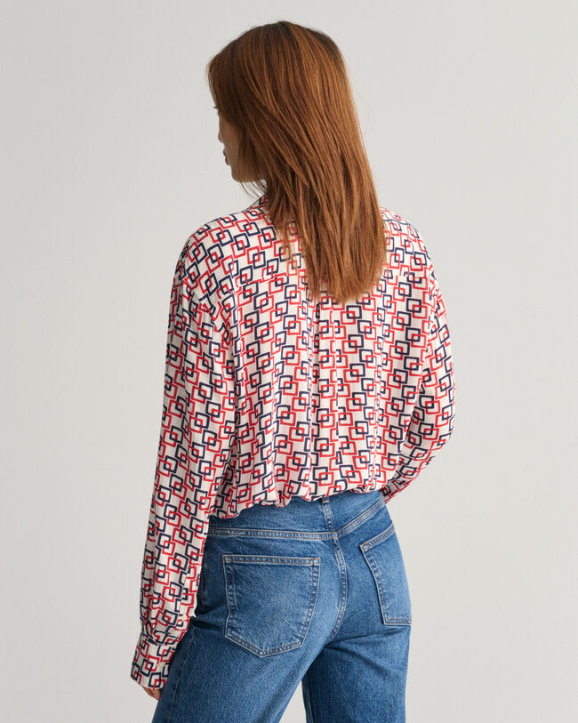 Relaxed Fit Geometric Print Shirt