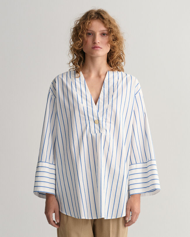Relaxed Fit Popover Striped Shirt