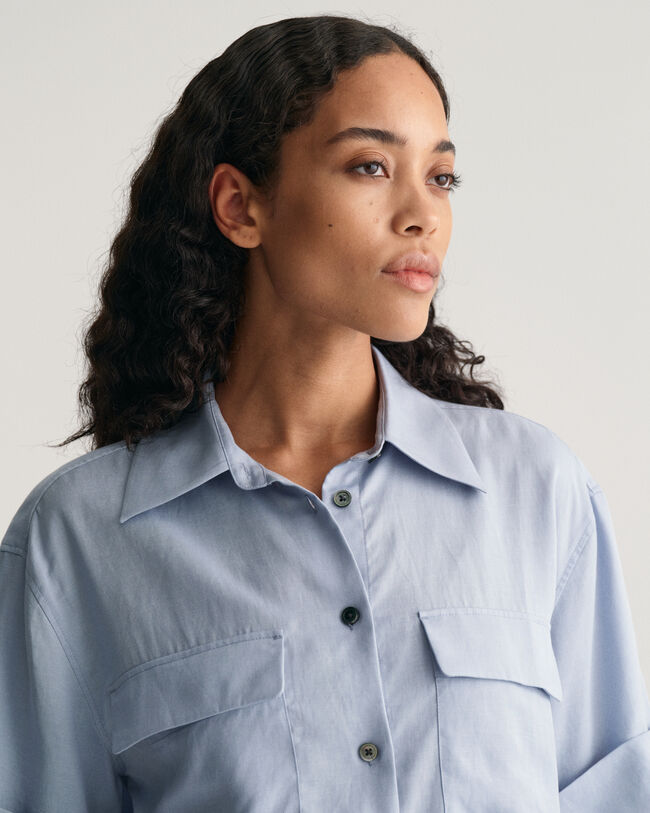 Relaxed Fit Pocket Detail Short Sleeve Shirt
