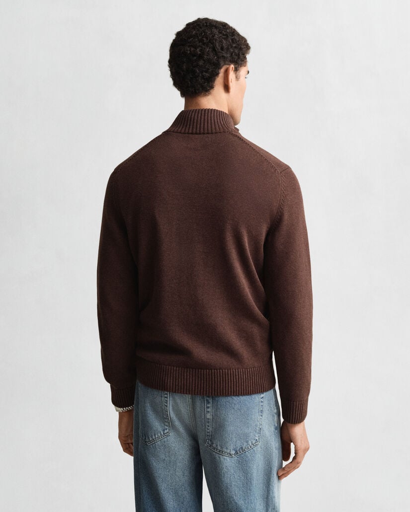 Casual Cotton Half-Zip Sweater