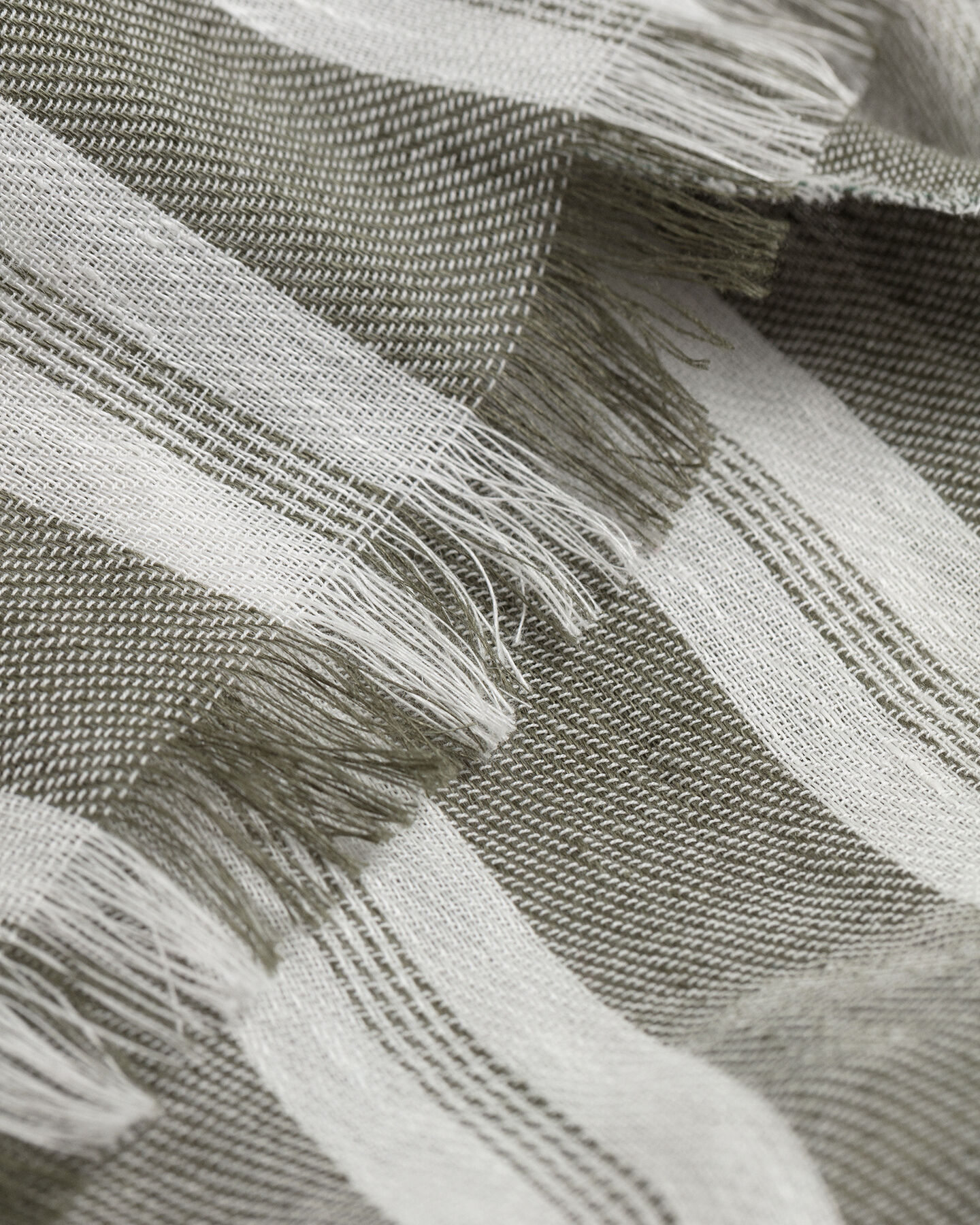 Striped Cotton Linen Scarf