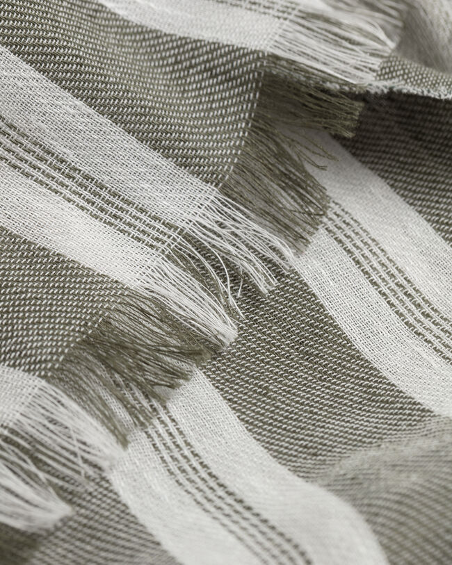 Striped Cotton Linen Scarf